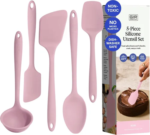Miniatura 9 de GIR: Get It Right Juego de 10 piezas de utensilios de cocina esenciales de silicona - Cucharón, Espátula, Volteador, Cuchara y Cuchara de borde