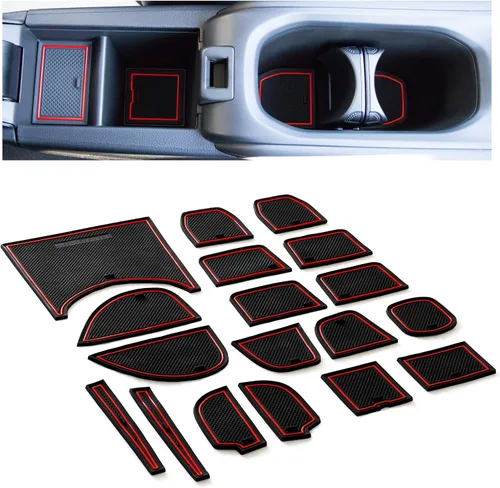 Miniatura 19 de CupHolderHero Compatible con accesorios Honda CR-V 2017-2022 – Insertos de portavasos antipolvo antideslizantes personalizados de alta calidad, Rojo