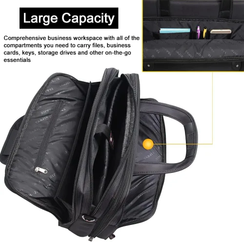 Miniatura 8 de Maletines grandes para hombres bolsa de lona para computadora portátil bolsa de trabajo bolsas de trabajo bolsa de negocios para hombre de oficina