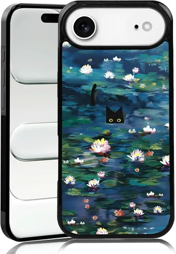 Miniatura 80 de Elegante funda de teléfono con diseño de gato Marie compatible con iPhone 11, funda de encaje dorado para iPhone, a prueba de golpes, rosa fucsia