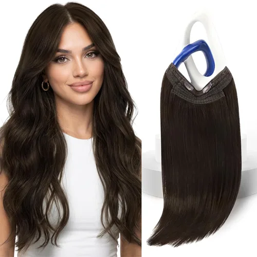 Miniatura 14 de Sunny Hair - Extensiones de cabello humano con banda invisible, color rubio platino (#60), 20 pulgadas