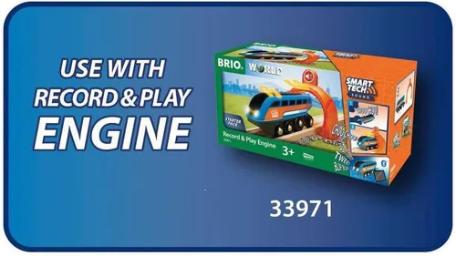 Miniatura 5 de BRIO 33973 Smart Tech Sound Action Tunnel Station Juego de tren de juguete de madera para niños a partir de 3 años