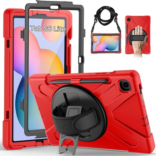 Miniatura 9 de Gerutek Funda para Samsung Galaxy Tab S6 Lite de 10.4 pulgadas 2024/2022/2020, funda protectora de cuerpo completo con protector de pantalla