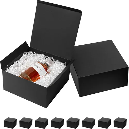 Miniatura 6 de Mcfleet Cajas de regalo con tapas 10x10x5 pulgadas 10 unidades Caja de regalo de cartón blanco para propuesta de dama de honor para regalos