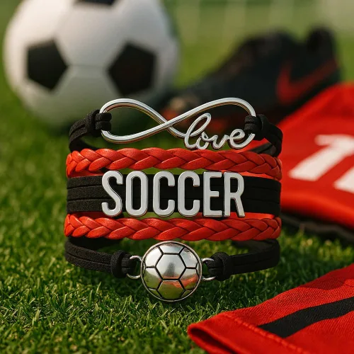 Miniatura 28 de Sportybella - Pulsera de fútbol ajustable, regalo para jugadores