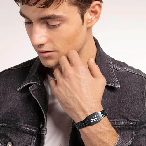 Miniatura 2 de Hisatan Pulsera de eslabones personalizada personalizable para hombre con pulsera de moda de acero inoxidable con varios patrones