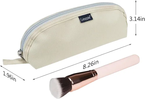Miniatura 4 de Gloppie Soporte Portátil de Brochas de Maquillaje para Viajes Estuche de Viaje de Brochas de Maquillaje, Blanco hueso