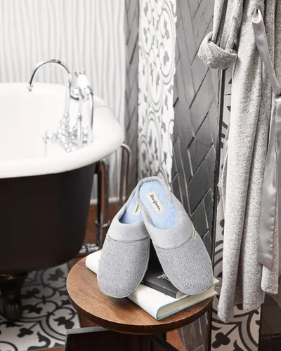 Miniatura 6 de Dearfoams Samantha - Pantuflas de punto con puntera cerrada para mujer