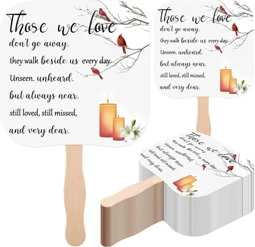 Miniatura 9 de Sherr 50 piezas de regalos inspiradores cristianos a granel para mujeres, hombres, fanáticos de la iglesia, abanicos de madera de mano, funeral