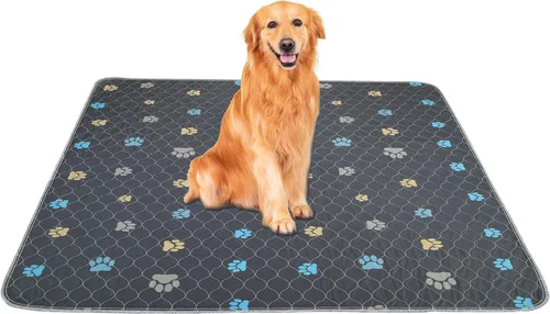 Miniatura 12 de Aitmexcn Almohadilla lavable para orina de perro, 100% impermeable, tapete de entrenamiento para cachorros o perros mayores, almohadillas Color Paws