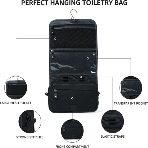 Miniatura 4 de LEATHER VILLAGE DOPP-3, Negro