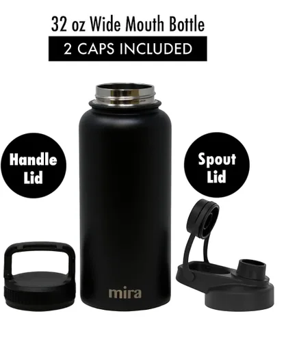 Miniatura 3 de MIRA - Botella de agua deportiva de acero inoxidable con aislante, termo de metal que mantiene el frío durante 24 horas y el calor durante 12 horas