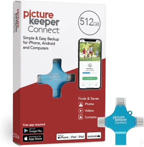 Miniatura 11 de Picture Keeper Connect para iPhone, Android, USB-C, PC y Mac - USB de 128GB para copia de seguridad de fotos, videos, contactos, copia de seguridad