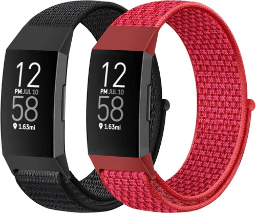Miniatura 23 de Correas de reloj de nailon compatibles con Fitbit Charge 4/Charge 3/SE, pulsera de repuesto transpirable suave para deporte, correa con banda