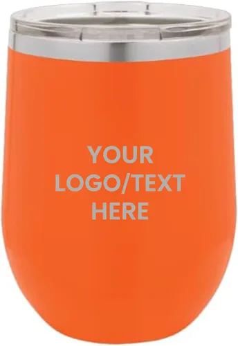 Miniatura 9 de Vaso personalizado de 12 onzas, vino sin tallo con tapa, tu logotipo grabado en Estados Unidos, tazas personalizadas de acero inoxidable