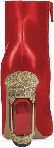 Miniatura 86 de FSJ Botas de tacón alto con punta puntiaguda para mujer, con tacón alto, con cremallera lateral brillante, estilo casual, para uso diario, zapatos