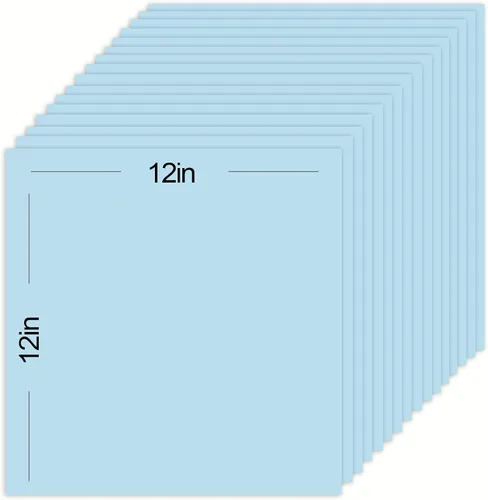 Miniatura 3 de 15 hojas de papel de cartulina azul claro de 12x12 pulgadas, cartulina para Cricut, papel de construcción grueso para hacer tarjetas, álbumes
