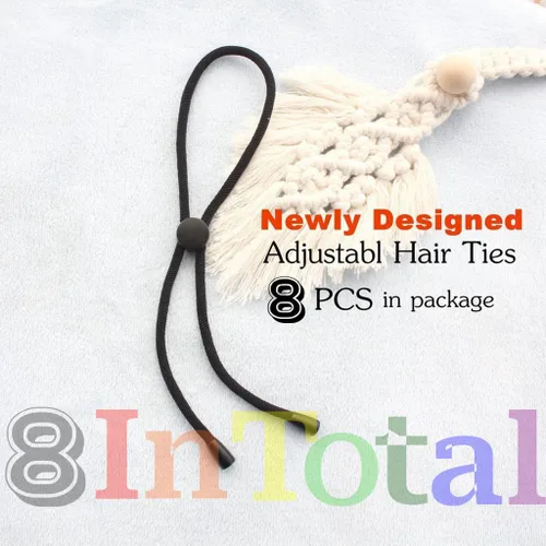 Miniatura 4 de 6 lazos de cola de caballo afro, ligas ajustables para moños de cabello grueso y rizado, cintas largas acolchadas para trenzas de mujer, cabello