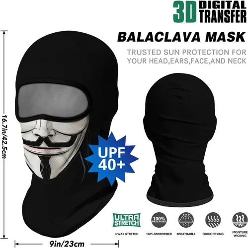 Miniatura 3 de Venswell Pasamontañas 3D Máscara de Esquí Fresco Cráneo Animal Máscara de Cara Completa CiclismoMotocicletaHalloween