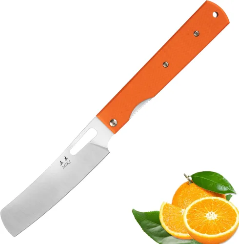 Miniatura 9 de Miki Sharp - Cuchillo de bolsillo plegable de cocina japonesa de acero inoxidable 440A para acampar al aire libre (hoja de chef)