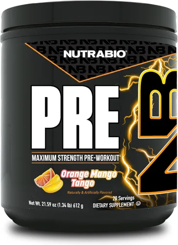 Miniatura 12 de NutraBio Polvo de preentrenamiento, Blue Razz Energía explosiva, enfoque láser, bombas extremas Pre-entrenamiento para hombres y mujeres