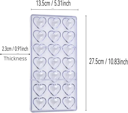 Miniatura 3 de Molde de chocolate para caramelos, molde para hacer 18 caramelos transparentes en forma de diamante, utilizado para decoración de pasteles caseros