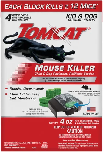 Miniatura 7 de Tomcat Mouse Killer estación desechable para matar ratas y ratones, resistente a niños y perros