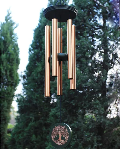 Miniatura 9 de Campanillas de viento para exteriores grandes y profundas, carillones de viento de 42 pulgadas, tonos melódicos relajantes, regalo conmemorativo