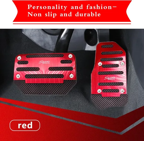 Miniatura 6 de Tesnaao Juego de 2 almohadillas antideslizantes para pedal de automóvil, fundas para pedal de acelerador, protectores de pedal de freno