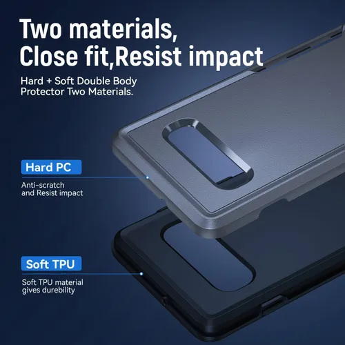 Miniatura 5 de Asuwish Funda para teléfono Samsung Galaxy S10 Plus con protector de pantalla y delgada híbrida de cuerpo completo, accesorios para celda protectora