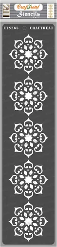CrafTreat Plantillas de borde reutilizables para pintar en madera, lienzo, papel, tela, piso, pared y azulejos, borde de 10 a 3 x 12 pulgadas,