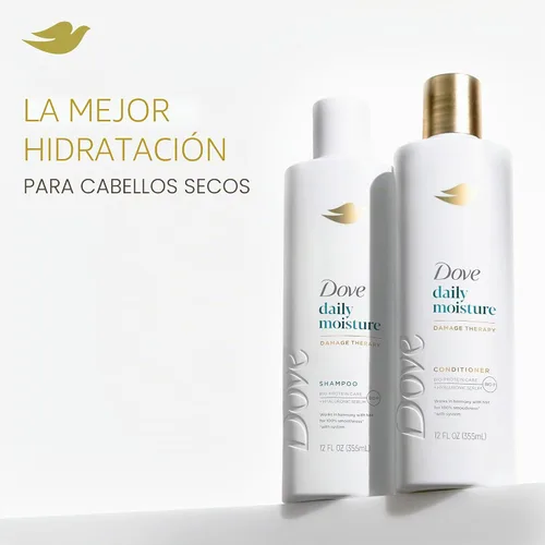 Miniatura 4 de Dove Daily Moisture Champú para hidratación diaria, 12 oz, 4