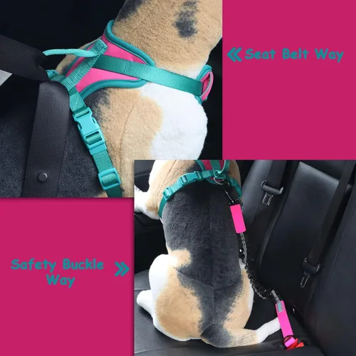 Miniatura 5 de Wolfone Arnés sin tirones para perro, ajustable, suave, acolchado, chaleco para mascotas, con asa de control, adorable arnés diario para perros