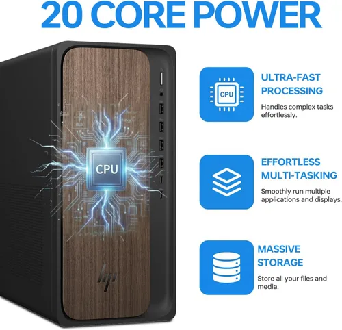 Miniatura 3 de HP OmniDesk (Envy Next Brand) M03 Tower Desktop para profesionales, Core Ultra 7 265 Rendimiento para multitarea y productividad, 16 GB DDR5 RAM, 1