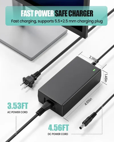 Miniatura 3 de 12V 5A Power Cord Compatible with Sceptre EC Series 35" 32" 30" 27" 24" 22" 20" 19" 15" E248W E225W E205W E275W C325W Screen LED Supply Adapter