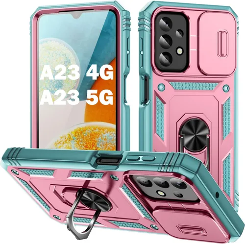 Miniatura 109 de PASNEW Funda para Samsung Galaxy A54, Soporte Metálico y Cubierta Deslizante para Cámara, Militar Multicapa Resistente de Cuerpo Completo a Prueba