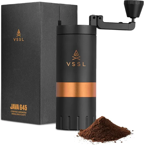 Miniatura 11 de VSSL Java G45 Molinillo de Café Manual Café para Acampar Molinillo de Frijoles Vertiendo de Viaje Burr Conical de Acero Inoxidable