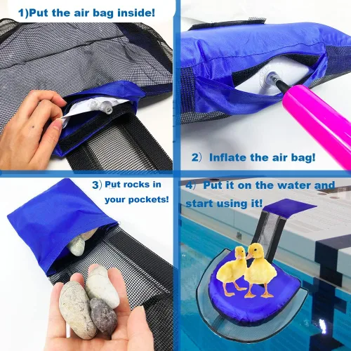 Miniatura 4 de Paquete de 2 rampas de escape para salvar animales para piscinas/aguas termales y spas, para todos los animales pequeños que entran en la piscina, 2