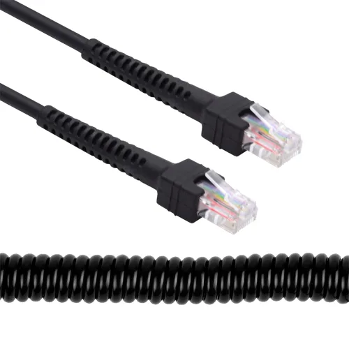 Miniatura 10 de RJ45 Cat6 8P8C UTP macho a macho Estiramiento en espiral Cable LAN Ethernet Red Patch Cord 78.7 in