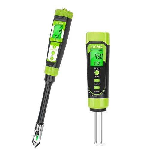 Probador digital de humedad de pH del suelo, medidor de pH de humedad de plantas para suelo y agua, gran kit de prueba de suelo para jardinero,