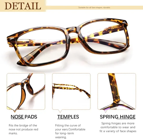 Miniatura 5 de Paquete de 3 gafas de lectura progresivas multifocales con bloqueo de luz azul para mujeres y hombres, gafas de computadora con bisagra de resorte 3