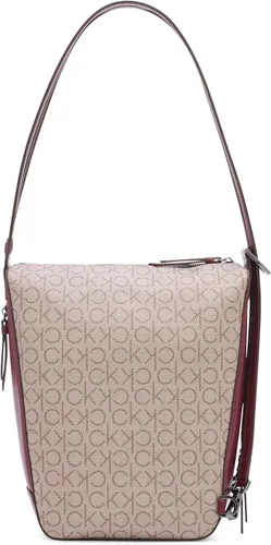 Miniatura 2 de Calvin Klein Mochila convertible Moss y bolso de hombro Hobo, AlmendraGris TopoRojo Profundo