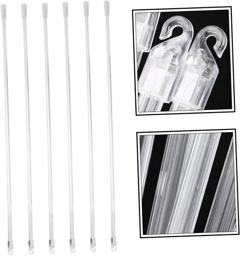 Miniatura 3 de Healeved Paquete de 6 varillas de acrílico para barras de ventana, barras verticales, persianas verticales transparentes, accesorios