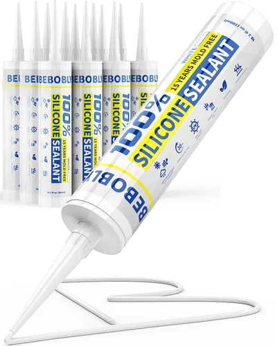 Miniatura 16 de Calafateo y sellador de silicona gris, sellador de silicona 100% impermeable, a prueba de contracción y grietas, calafateo de silicona para cocina