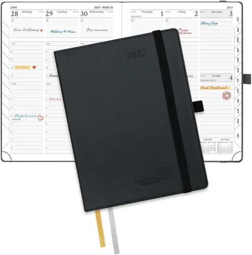 Miniatura 15 de POPRUN Agenda de bolsillo 2026-2027, tamaño del bolso, 4 x 6.25 pulgadas, calendario de bolsillo (julio de 2026 a junio de 2027) para bolso