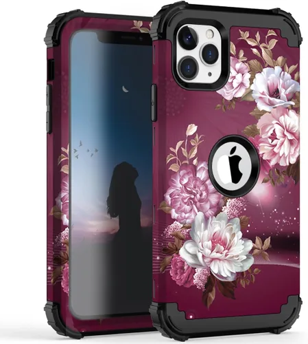 Miniatura 165 de Hocase Funda para iPhone SE 2022/2020, resistente a prueba de golpes, de plástico duro+goma de silicona, funda protectora híbrida para iPhone SE