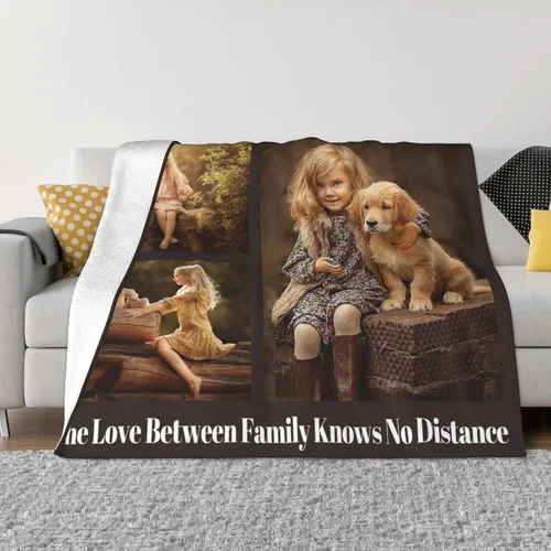 Miniatura 11 de Manta personalizada con foto, mantas de pollo personalizadas para niña, regalo de niño, manta familiar personalizada de franela polar con foto