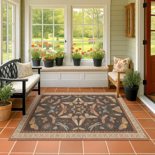 Miniatura 100 de Hazo Haus Alfombra de Baño Bohemia Lavable 2x3, Alfombras Pequeñas para Cocina, Tocador, Puerta Principal Entrada Interior, Antideslizante Pelo Bajo