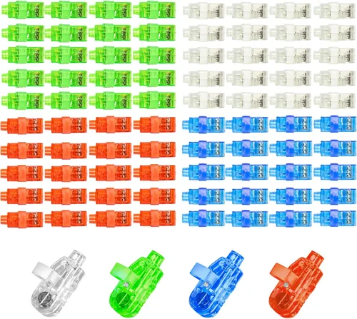 Miniatura 8 de Novelty Place 40 luces LED de dedo de fiesta para niños con tornillo, linterna LED para dedos iluminada, juguetes para recuerdos de fiesta