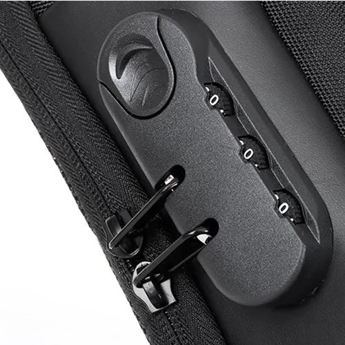 Miniatura 4 de Bolsa de pecho antirrobo, bolsas casuales geniales con bloqueo de contraseña, bolsa de mensajero deportiva de moda con un hombro para hombre